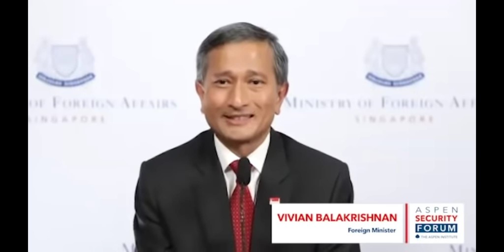 新加坡外交部長維文。Youtube截圖