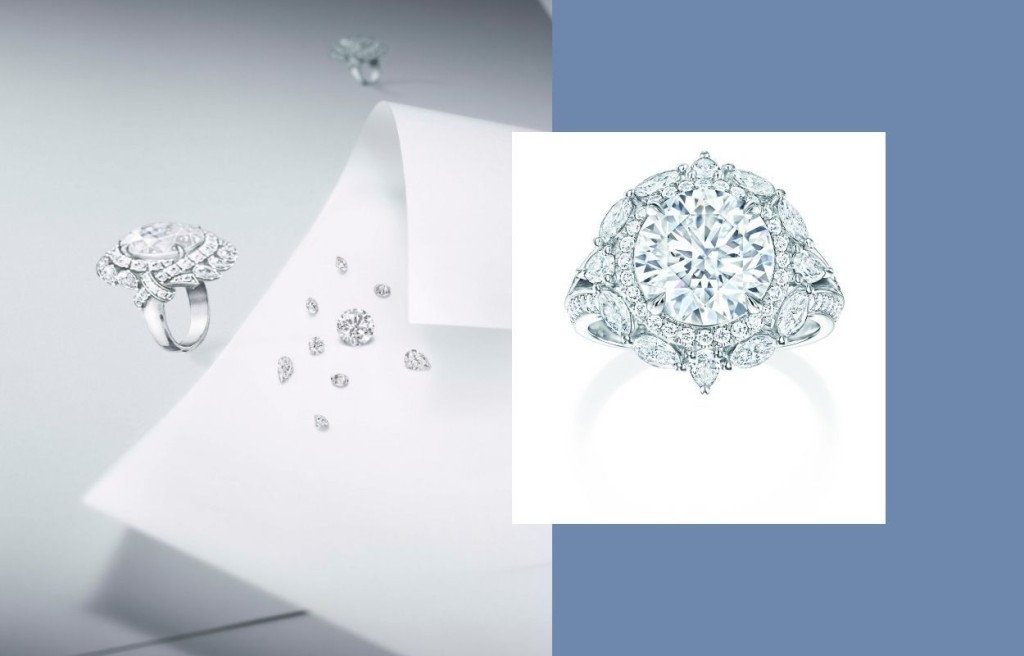 Bridal Couture訂婚鑽戒系列中共有八款設計，鉑金指環鑲嵌不同切割主石，包括圓形明亮式、祖母綠或馬眼形等。