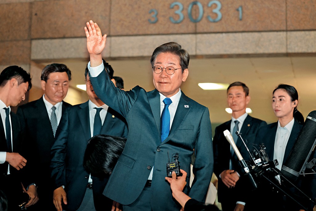 共同民主黨候選人李在明於總統大選中勝出。