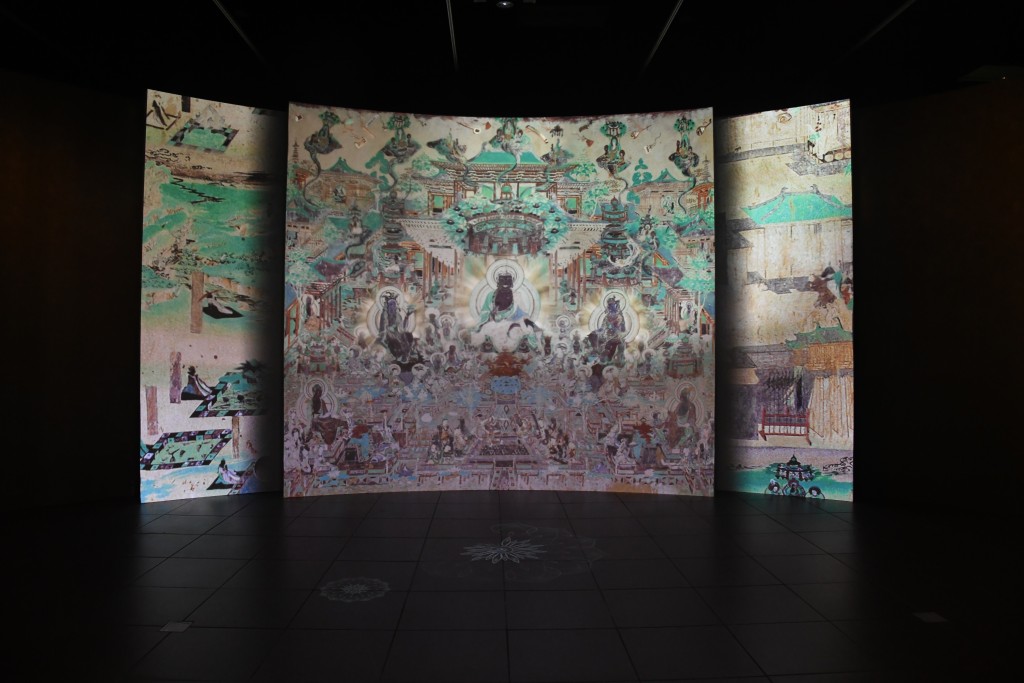 《觀無量壽經變圖》來自莫高窟,是盛唐時期淨土經變的代表作之一。