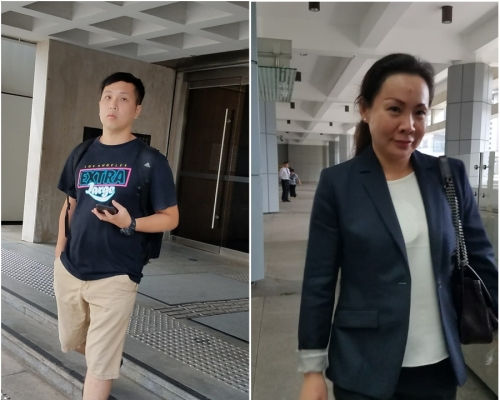 西九龍衝鋒隊警員陶然安（左）；偵緝警長劉潔雯在被告的錄影會面中問話（右）。