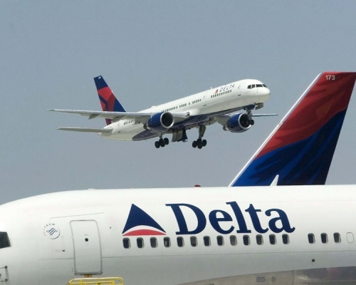 达美航空飞北京航班迫折返。网上图片