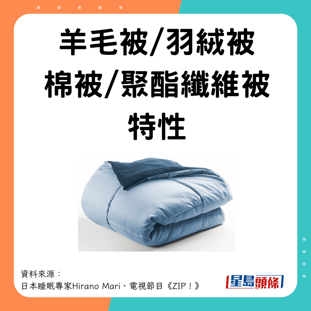 天氣凍最低13度半夜易抽筋失眠日本專家教最暖蓋被方法羊毛被/棉被/羽絨被| 星島日報
