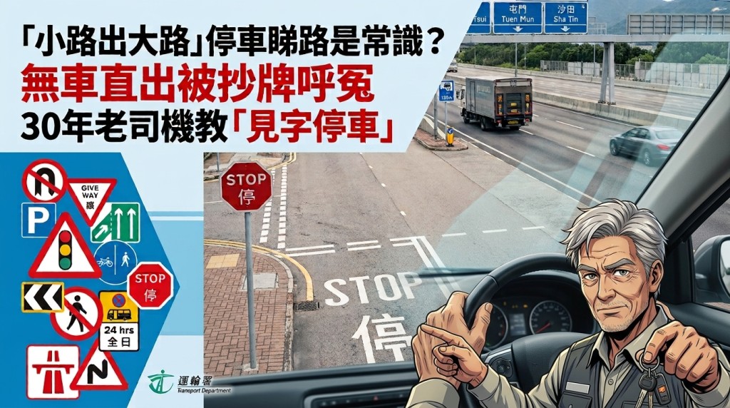 「小路出大路」停車睇路是常識？ 無車直出被抄牌呼冤 30年老司機教「見字停車」