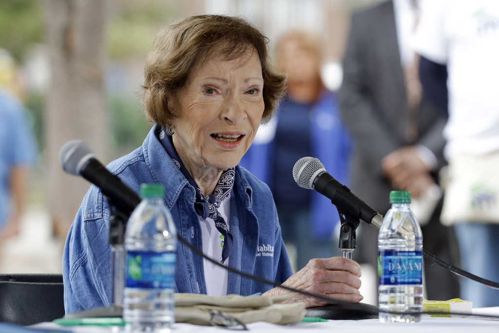 美國前總統卡特妻子羅莎琳卡特離世,享年96歲。美聯社