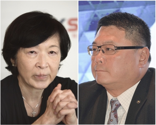 查毅超（右）接替羅范椒芬出任科技園公司董事局主席，任期兩年。