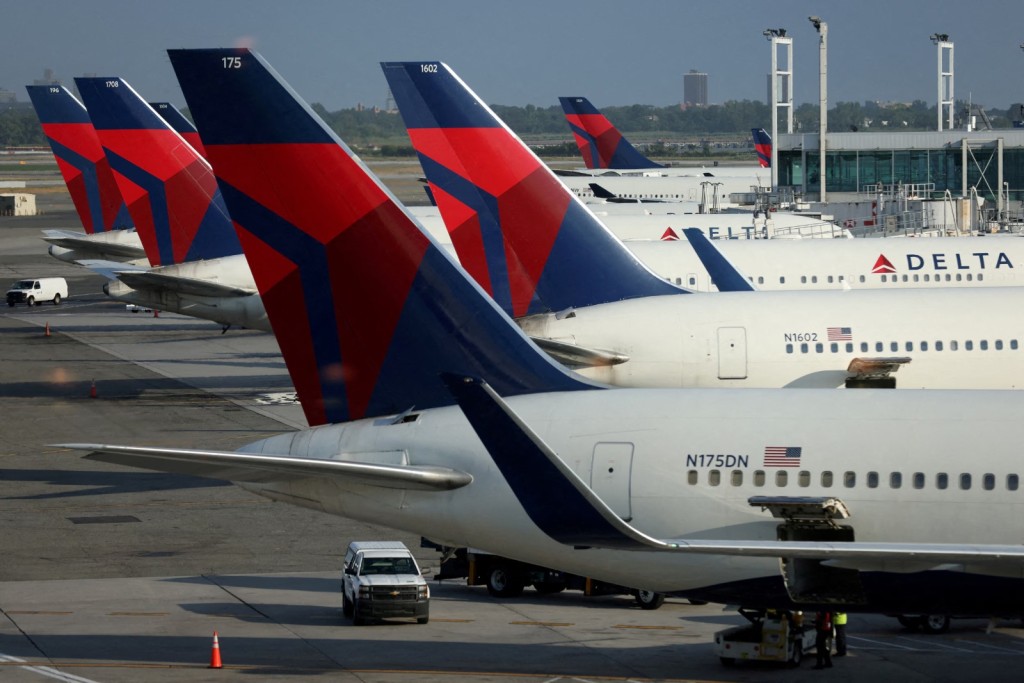 達美航空機隊。路透社