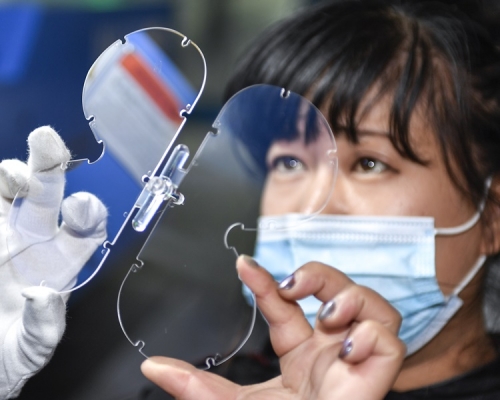 吉林延邊加緊生產防疫物資助力疫情防控。新華社