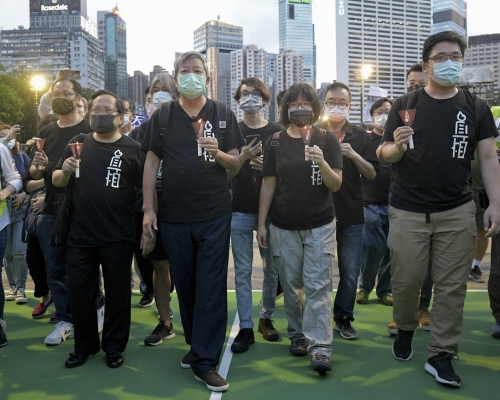 支联会今年6月4日带领人群进入维园球场范围纪念六四事件。资料图片