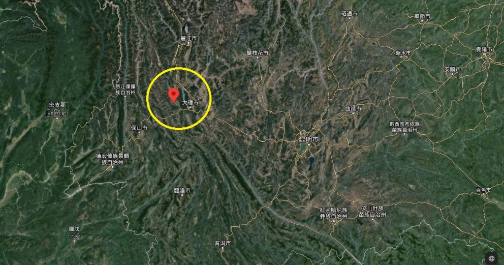雲南大理發生地震。網上圖片