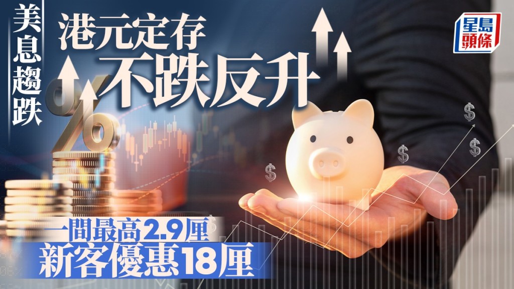 定存攻略|美息趨跌 港元定存不跌反升 一間最高2.9厘 新客優惠18厘