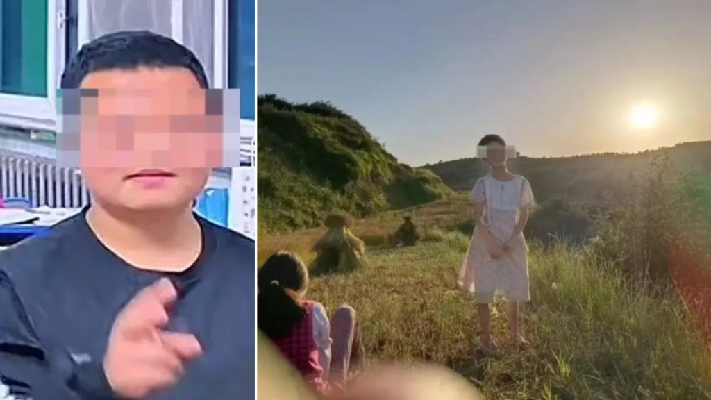 周三 （26日）下午，甘肅13歲男童小朗（左）殺害8歲女童小花（右）案開庭。