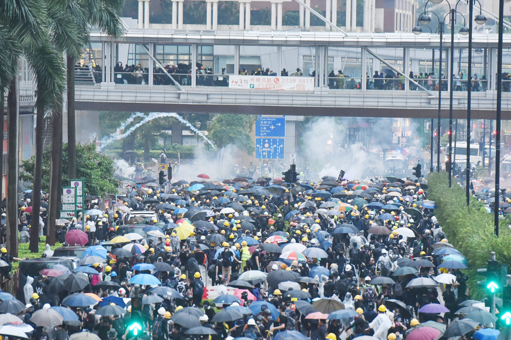 前年8月25日有人發起荃葵青大遊行，演變衝突事件。 資料圖片