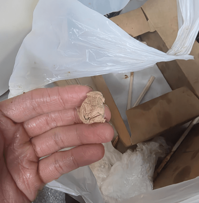 中华料理店老板发现袋里还有其他绷带，怀疑是顾客自己的东西。 bobaedream