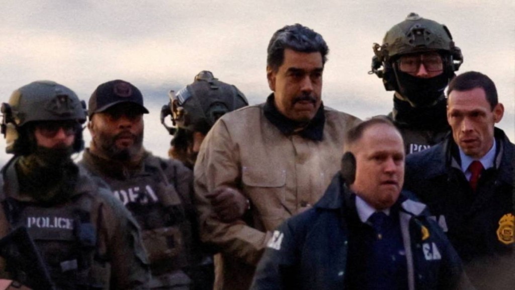 马杜罗早前遭美军拘捕带走。（路透社）