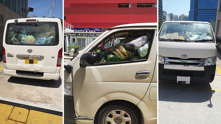 警方發現客貨車車內的貨物嚴重影響司機視線,或對其他道路使用者構成危險。警方提供