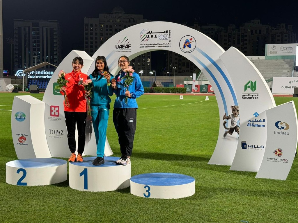 銅牌賈慧妍刷新自己保持的香港U20紀錄。 田總圖片