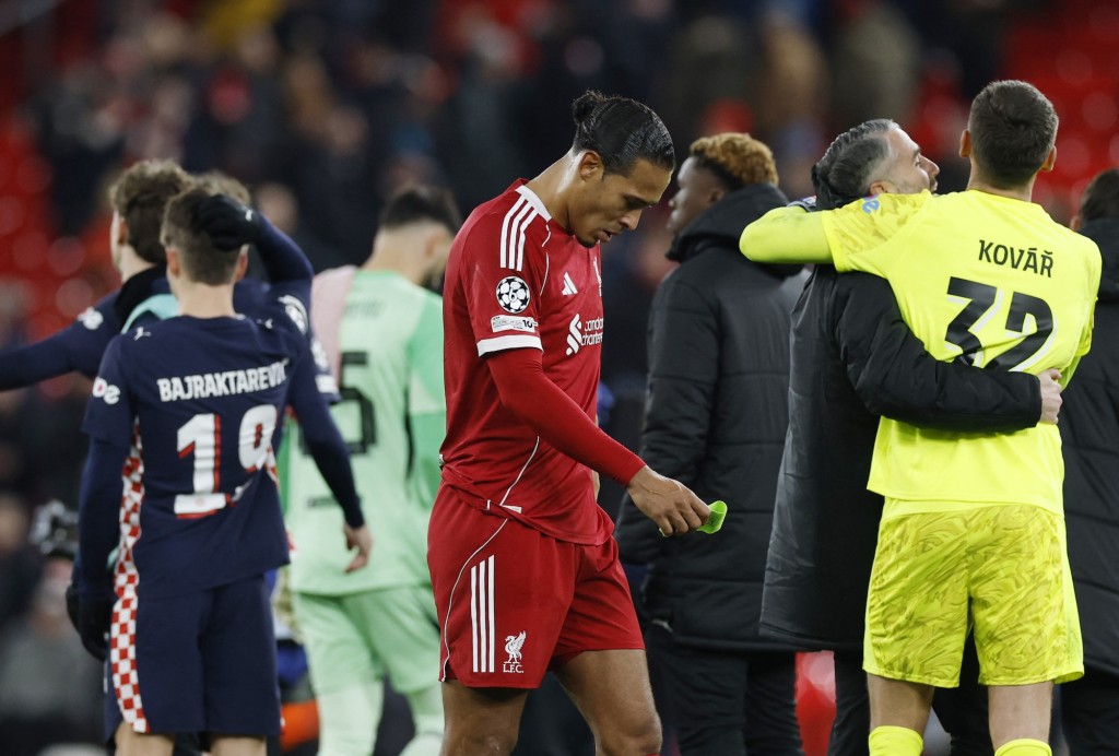 利物浦1：4燕豪芬。路透社