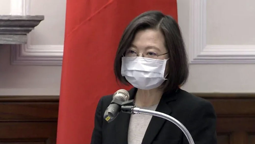 蔡英文接見美國代表團。網圖