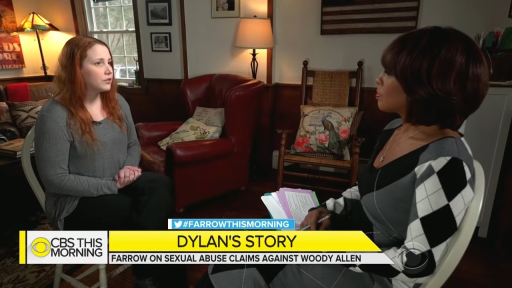 養女Dylan（左）曾上節目親述7歲時被活地亞倫性侵的經過。  ​