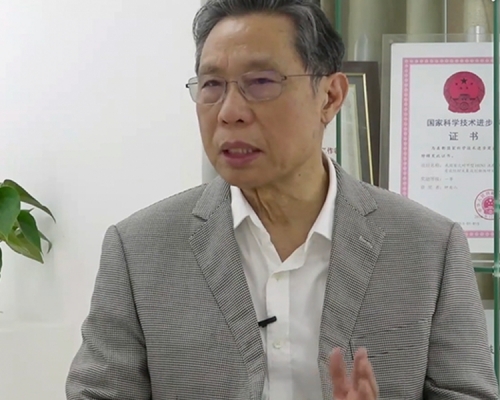 钟南山表示有两种药对新冠肺炎有疗效，国外可作借鉴。(网图)