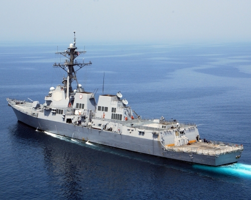 美國海軍馬斯廷號驅逐艦。網圖‧資料圖片
