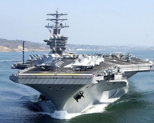 航空母艦尼米茲號。(美國海軍圖片)