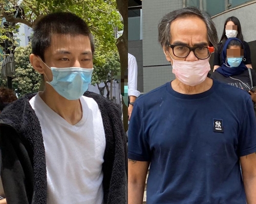 被告蕭志風(左);被告Santos Edward Francis(右)。張旭珊攝