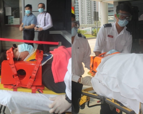 東涌懲教署物資車墮坡3人傷。