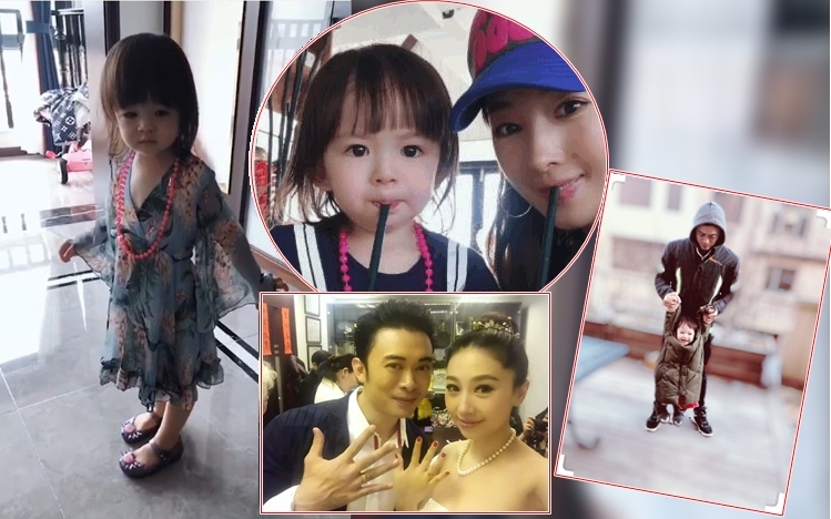 賈曉晨囡囡未夠三歲但已經好貪靚，一見到裙就要即刻着上身。