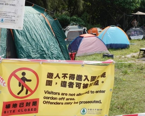 有市民早前前往仍然關閉的營地露營。資料圖片