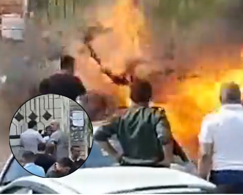 敍利亞一座法院門口發生爆炸事件。 (片段截圖)