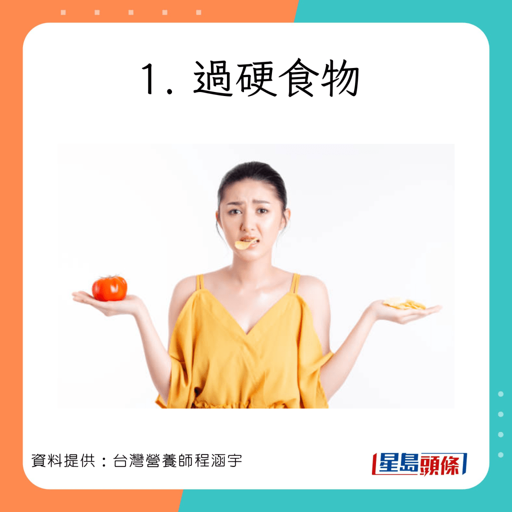 營養師程涵宇指要避免吃5類刺激發炎的粘膜的食物。