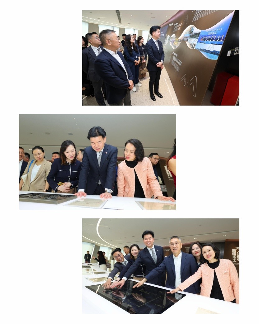 同日下午，湯文龍偕理事、籌委會委員及律師會會員參觀位於中國華潤大廈65-66層的華潤集團春筍歷史文化展廳。香港律師會fb  