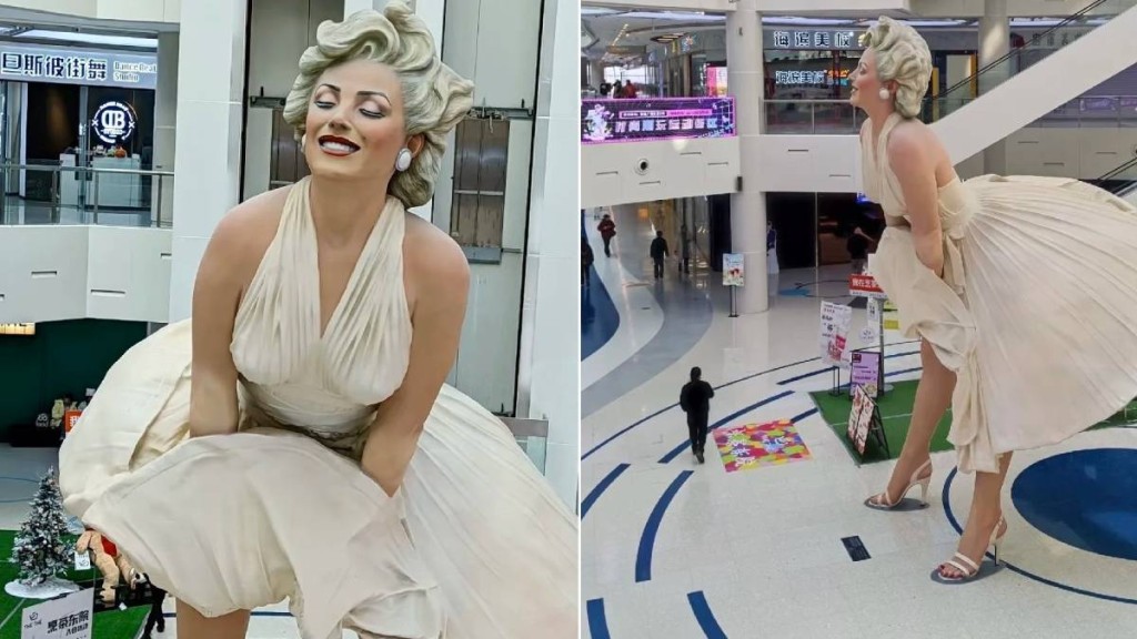 坐落於遼寧大連中央大道旅遊文化購物中心10多年的8米高瑪麗蓮夢露雕像已被拆除。小紅書