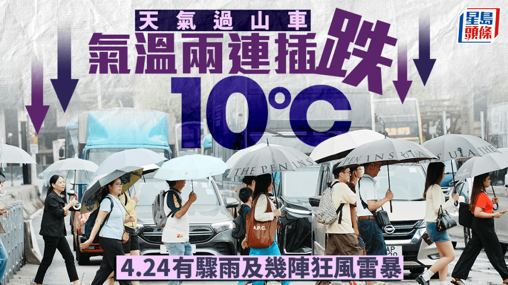天氣過山車︱今日最高30°C 冷鋒明橫過沿岸 周五一夜跌7度 料有大驟雨及狂風雷暴