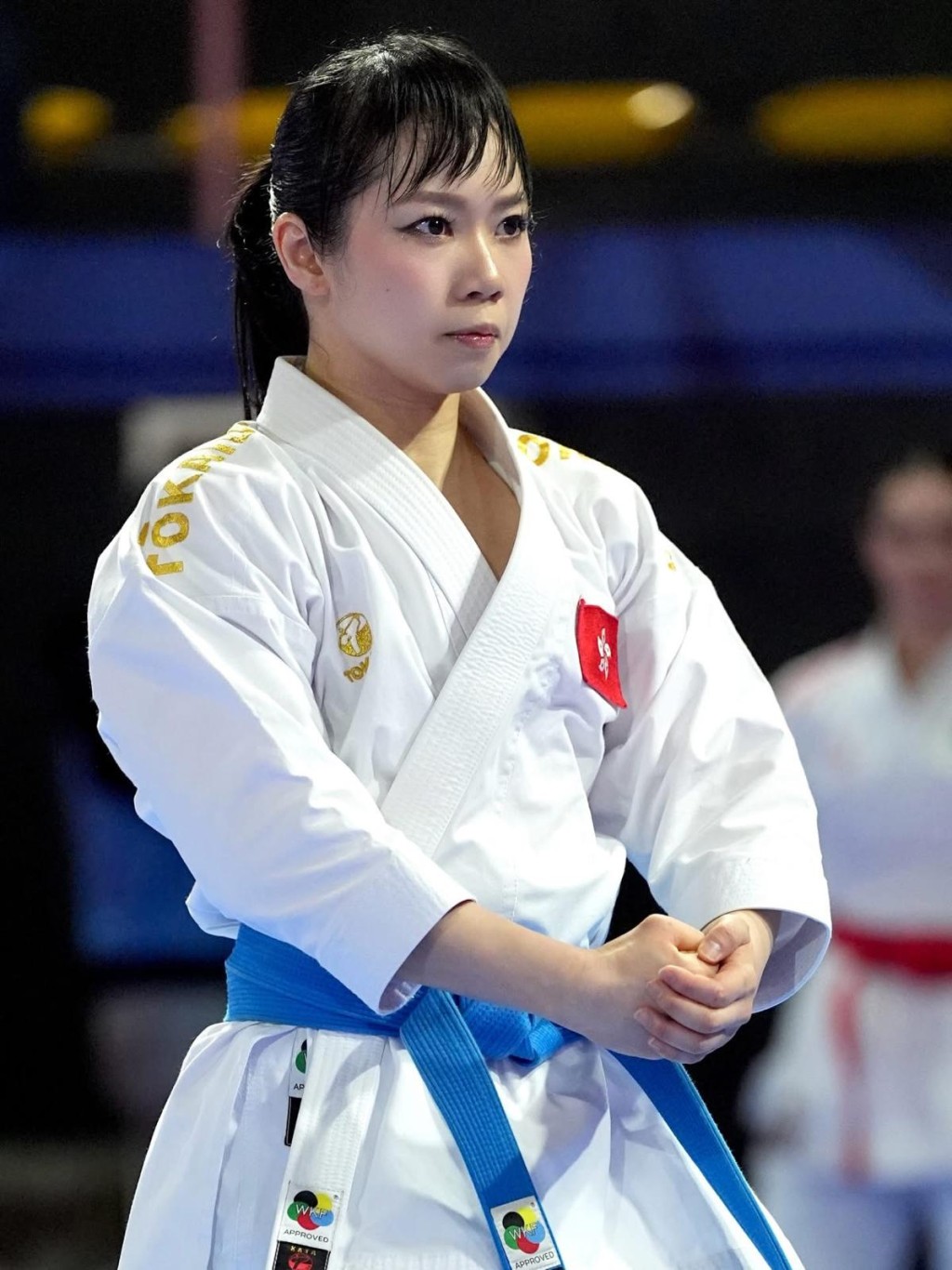 穿上金邊袍的Grace繼一月第一站超聯後，周六躋身在羅馬第二站決賽。WKF fb 圖