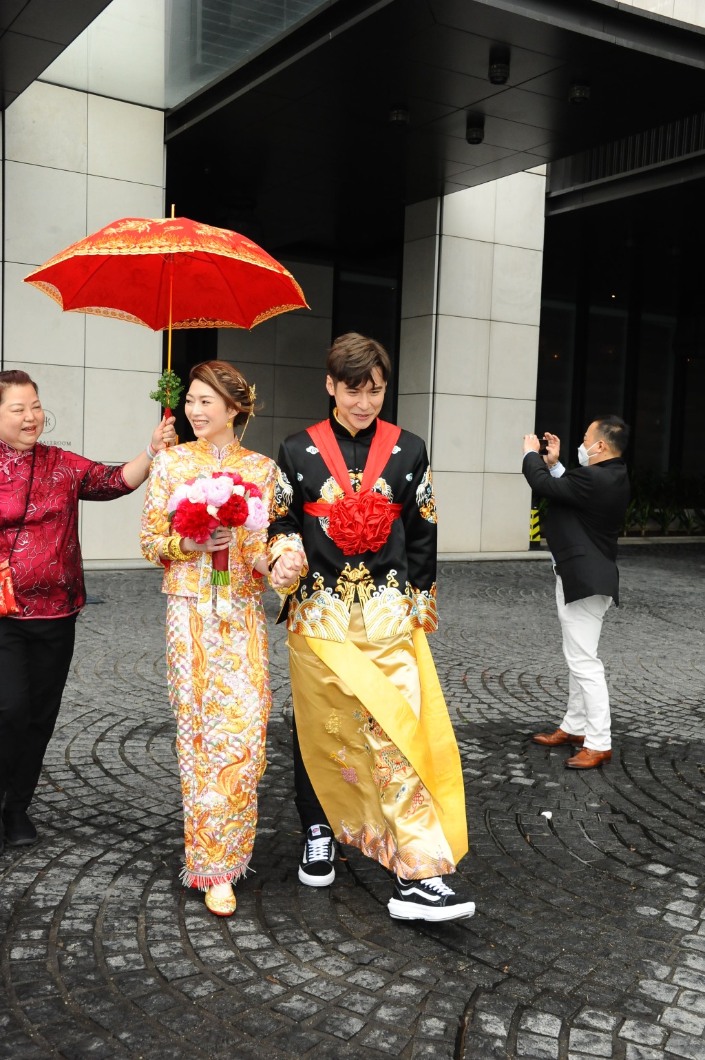 连诗雅与陈家乐今早在尖沙咀一家酒店结婚。