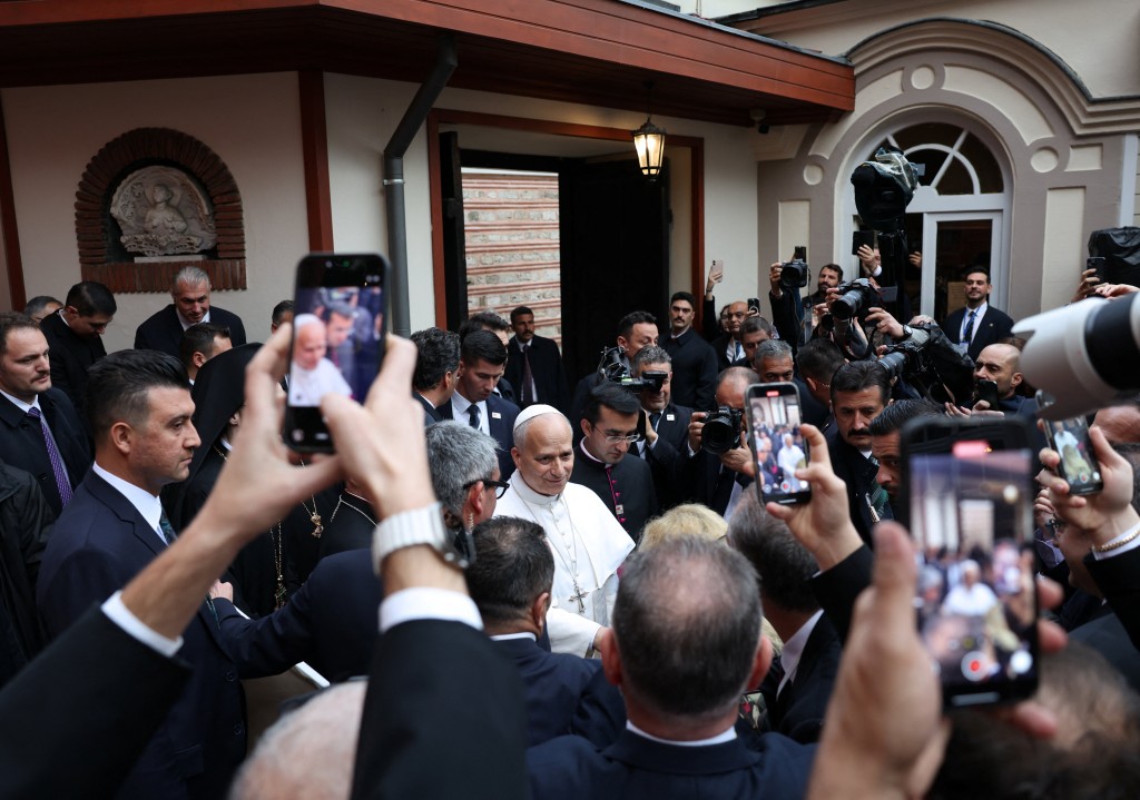 教宗良十四世到訪土耳其。路透社