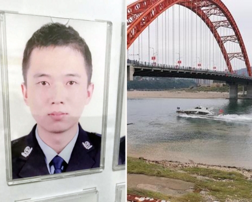 四川民警李雨闐跳江救人，不幸因公殉職。（網圖）