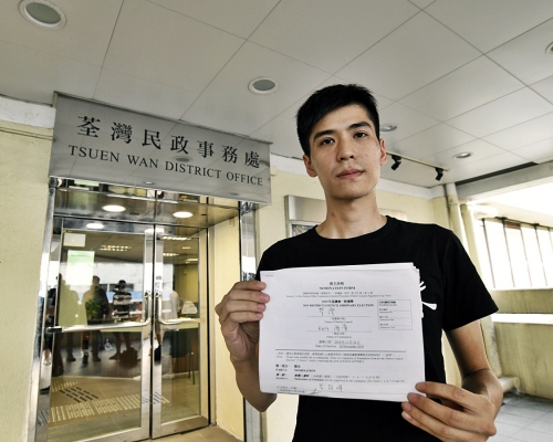 被視為有可能被DQ的岑敖暉,獲確認參選資格。資料圖片