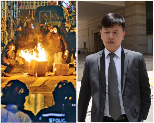 高級警員周偉傑指遭到白棒攻擊。