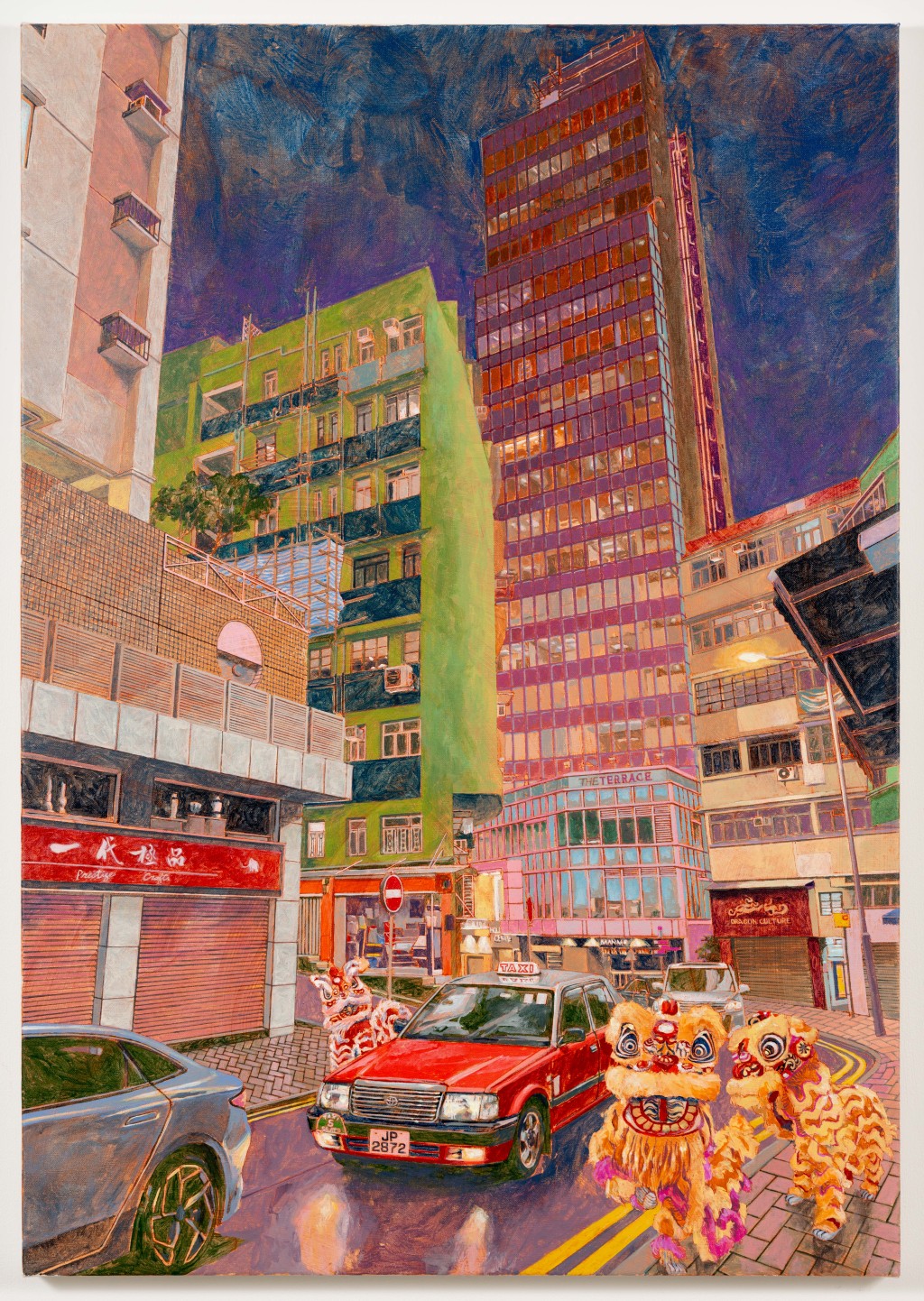 香港藝術家周俊輝的畫作《亞洲藝術文獻庫於荷李活道》。(2025年) 香港藝術家周俊輝的畫作《亞洲藝術文獻庫於荷李活道》。(2025年)