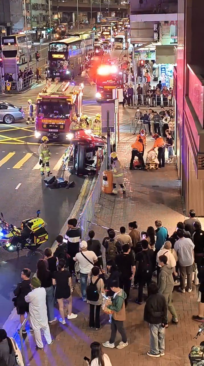 現場為馬頭圍道及庇利街交界。網上片段截圖