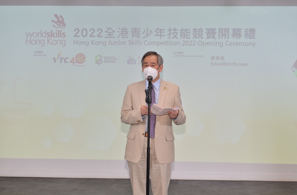 陳鎮仁在開幕禮上致辭時表示，技能訓練對同學的生涯規劃有重大意義。