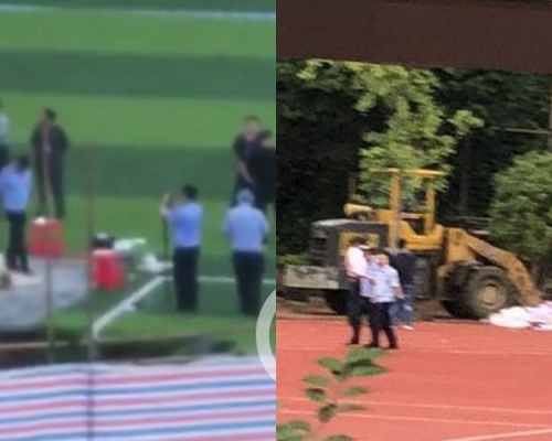 警方在操场挖出一具尸体，证实是16年前失踪的邓世平。网图