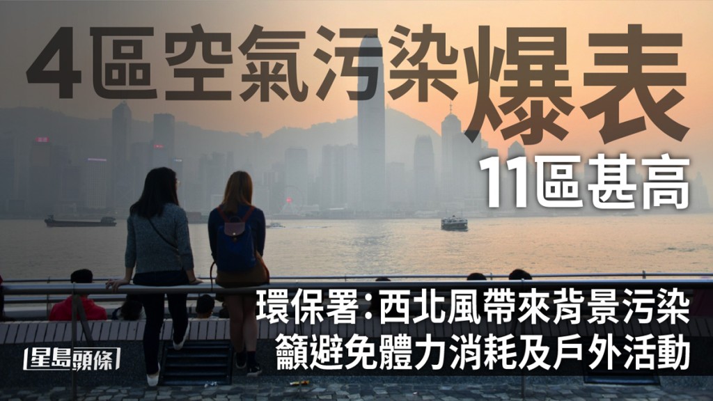 香港空氣污染升至嚴重水平。資料圖片
