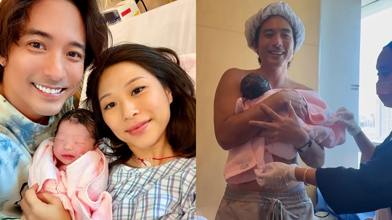 林子祥再度抱孫  林德信陪老婆入產房兩年抱兩  赤裸上身抱初生B女：I'm a super girl dad!