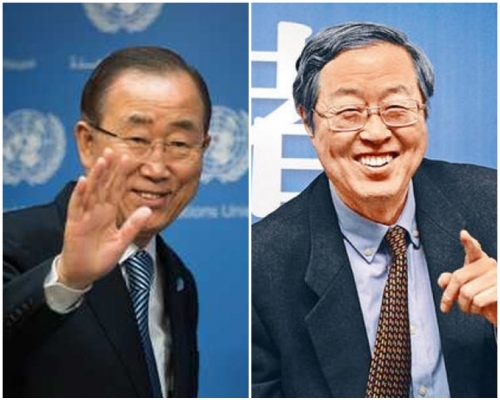 潘基文(左)及周小川(右)。資料圖片