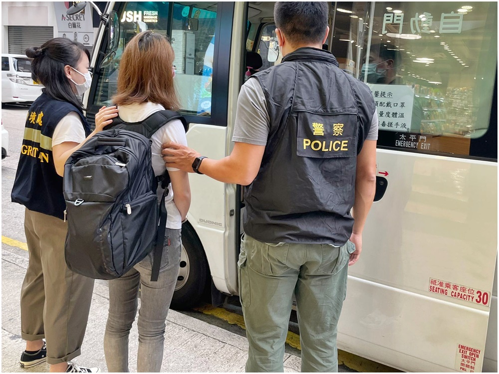部分被捕人士。